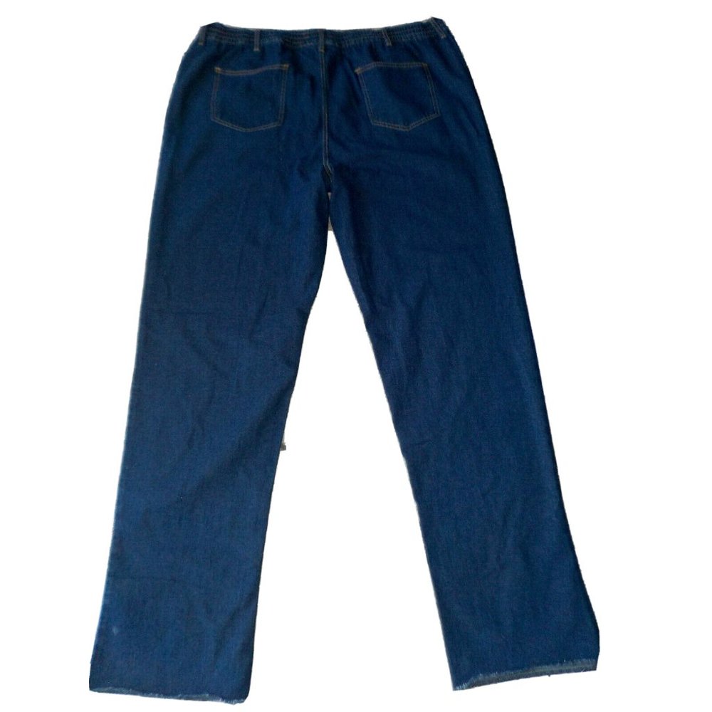King Size 3X x 40 Big & X-Tall Blue Denim Jeans Unhemmed - Picture 2 of 5
